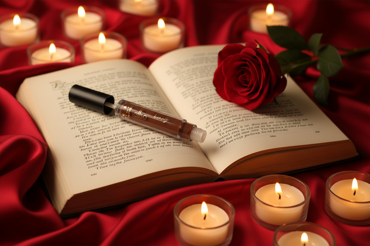 Romantic candlelit scene