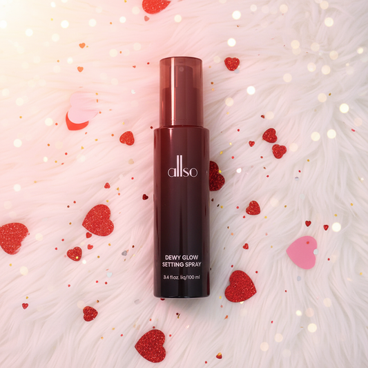 Setting Spray with Glitter Hearts